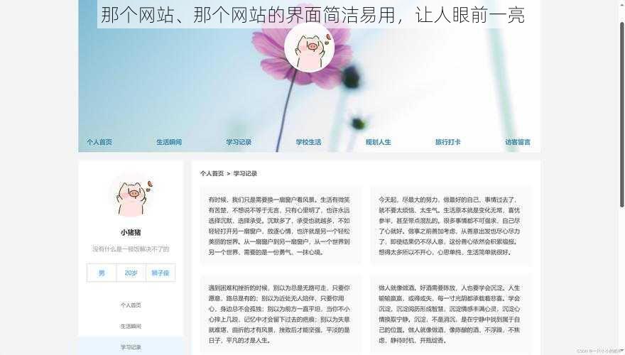 那个网站、那个网站的界面简洁易用，让人眼前一亮