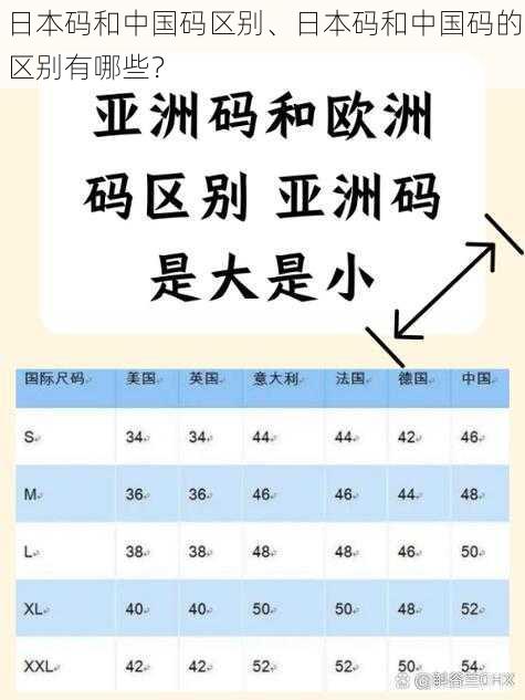 日本码和中国码区别、日本码和中国码的区别有哪些？