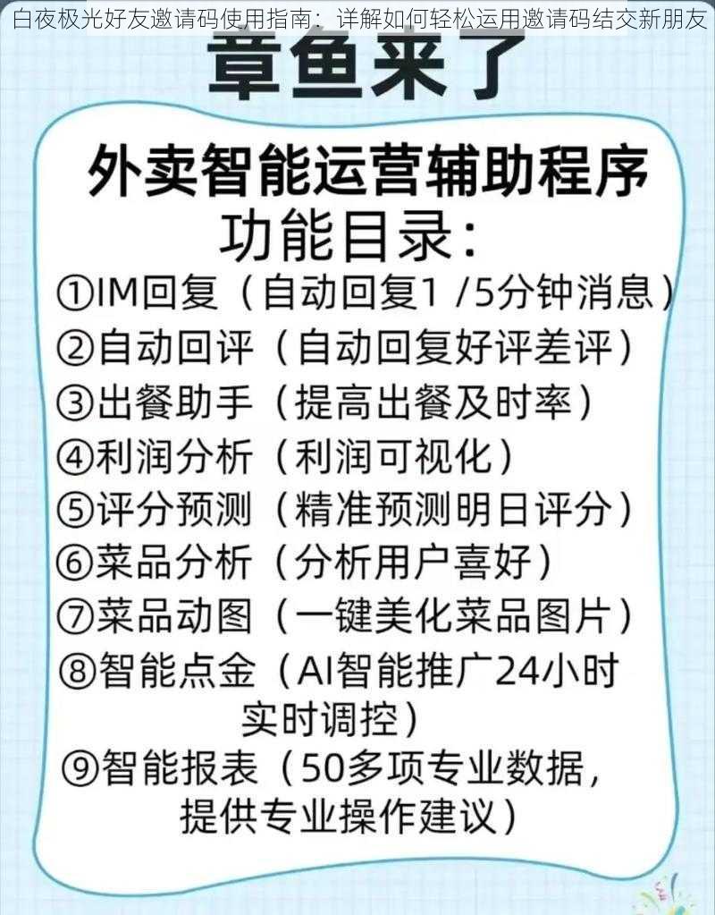 白夜极光好友邀请码使用指南：详解如何轻松运用邀请码结交新朋友