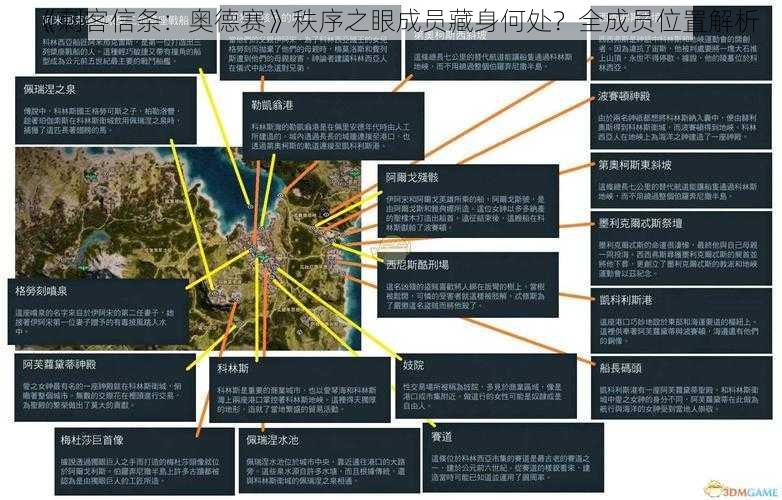 《刺客信条：奥德赛》秩序之眼成员藏身何处？全成员位置解析